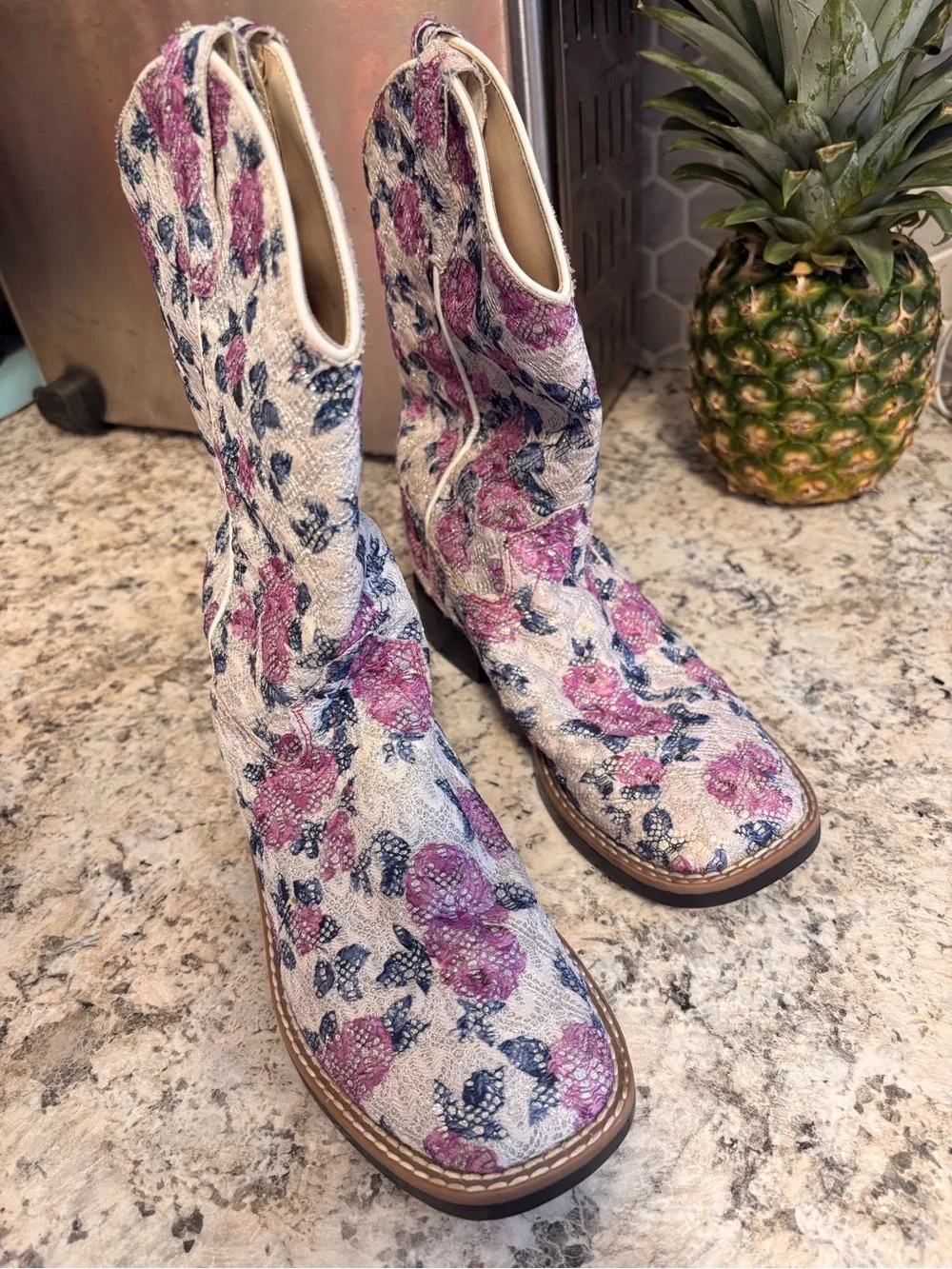 Old West Kids Boots - Pink & Blue